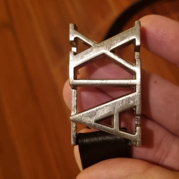 Armani Exchange Logo "AX" Leather Belt Size Medium - Picture 3 of 8